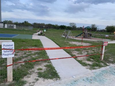 Closed playground at Whistlestop RV Park