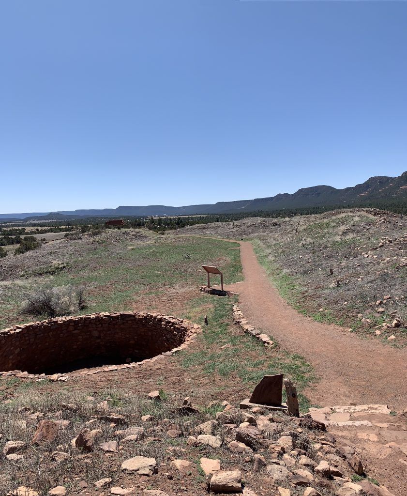 A view down the walking path around Pecos
